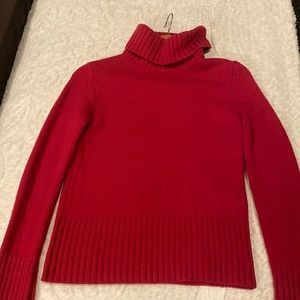 Womens size Small Burberry turtleneck sweater in red